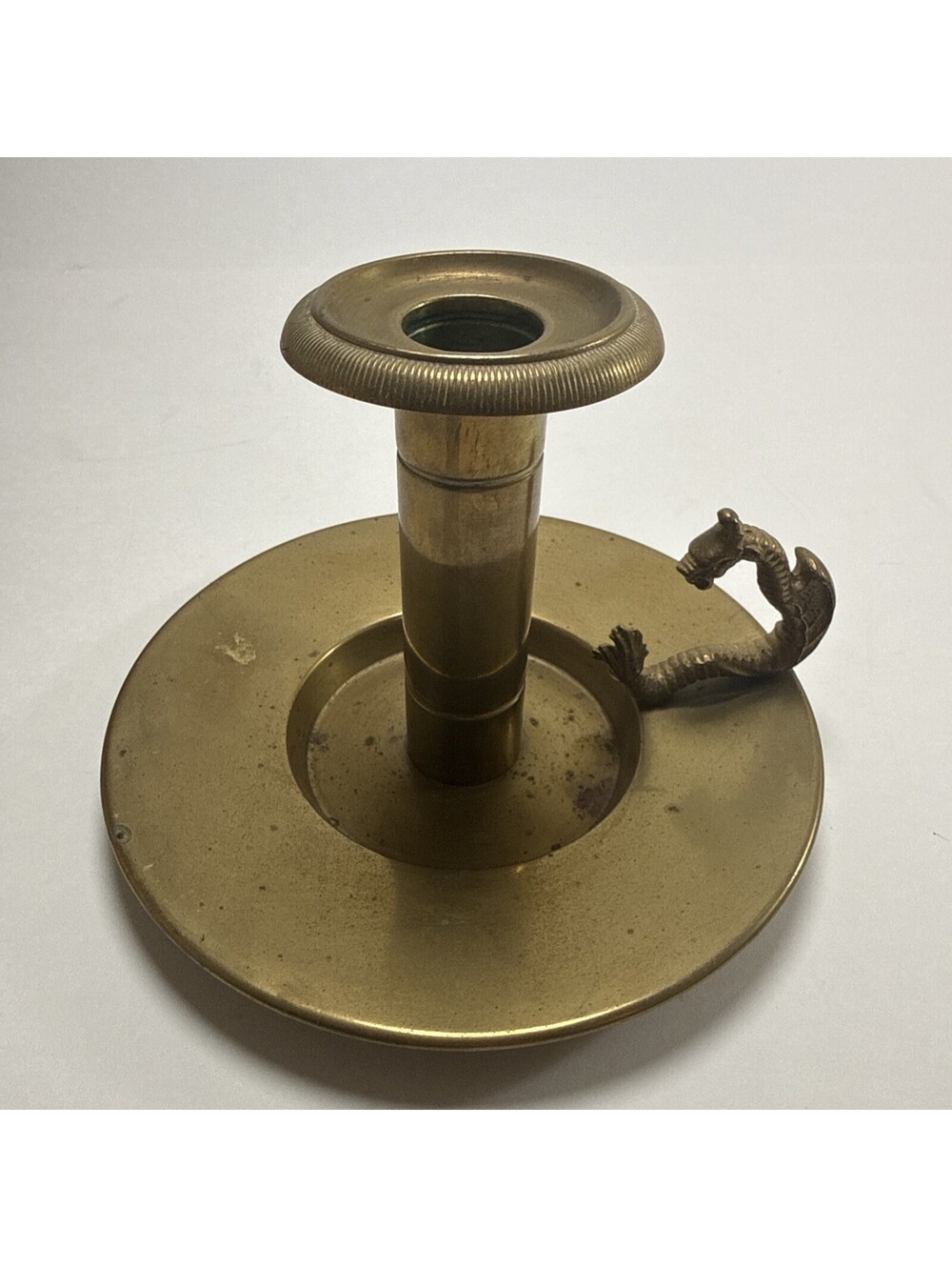 Brass Dragon Candlestick Bradley & Hubbard Candle Holder Chamberstick